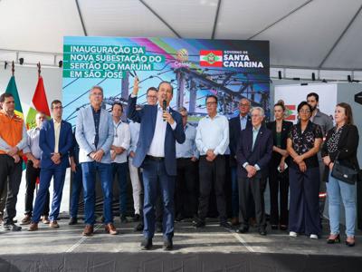 Jorginho Mello inaugura nova subestação da Celesc que vai atender mais de 14 mil clientes da Grande Florianópolis